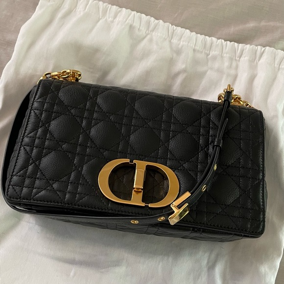 Dior Caro Medium in Black with Gold Hardware - Picture 7 of 9